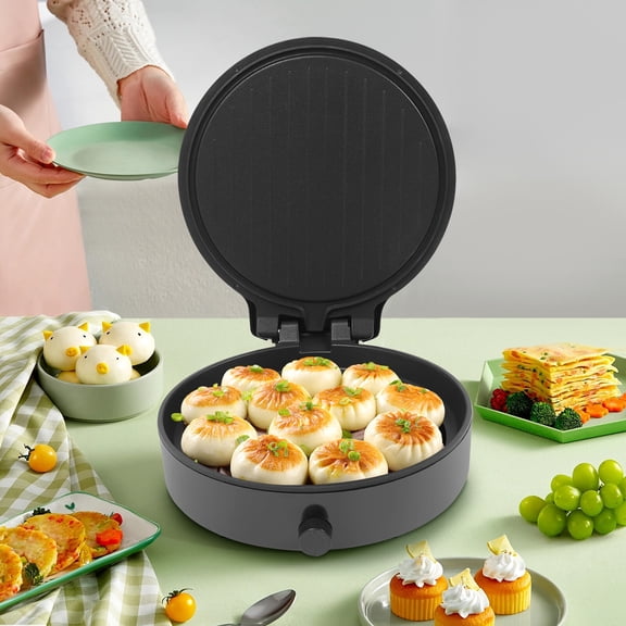 Pizza Maker, Crepe Maker, 32cm Electric Griddle Pan, Multi-Function Indoor Grill for Pancakes, Quesadillas, Sandwiches, 110V, Easy to Clean & Use