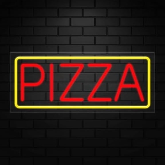 Pizza Neon Sign for Retail Displays | Value priced LED Flex Neon | Electronic Light Up LED Sign for Windows/Walls | 24"W x 10"H x 1"D$$Tools & Hardware Other