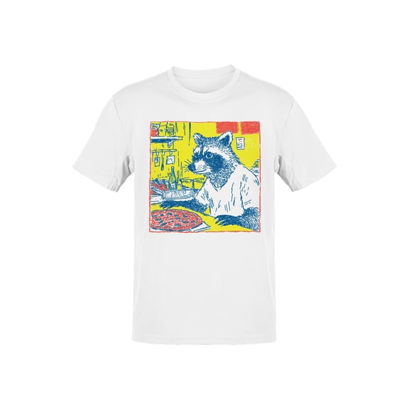 Pizza Night with Raccoon Men's T-shirt