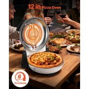 Pizza Oven,12 in Electric Pizza Maker,1200W Electric Pizzas Cooker with Cordierite Stone,5-Mode Temperature Control,Viewing Window for Precise Cooking,Heats up to 788  F,for Home White