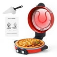 thumbnail image 1 of Pizza Oven 12" Visual Window Pizza Maker Machine 1800W Pizza Cooker For Kitchen Countertop Dual Temperature Control Up To 440 Degrees Celsius  Red, 1 of 7