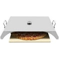 thumbnail image 1 of Pizza Oven For Grill, Pizza Oven Kit, Stainless Steel Portable Pizza Oven For Gas, Portable Propane Pizza Oven, With Thermometer, Pizza Stone, Bbq Tong, For 12-Inch Large Pizzas (no pizza spatula), 1 of 16