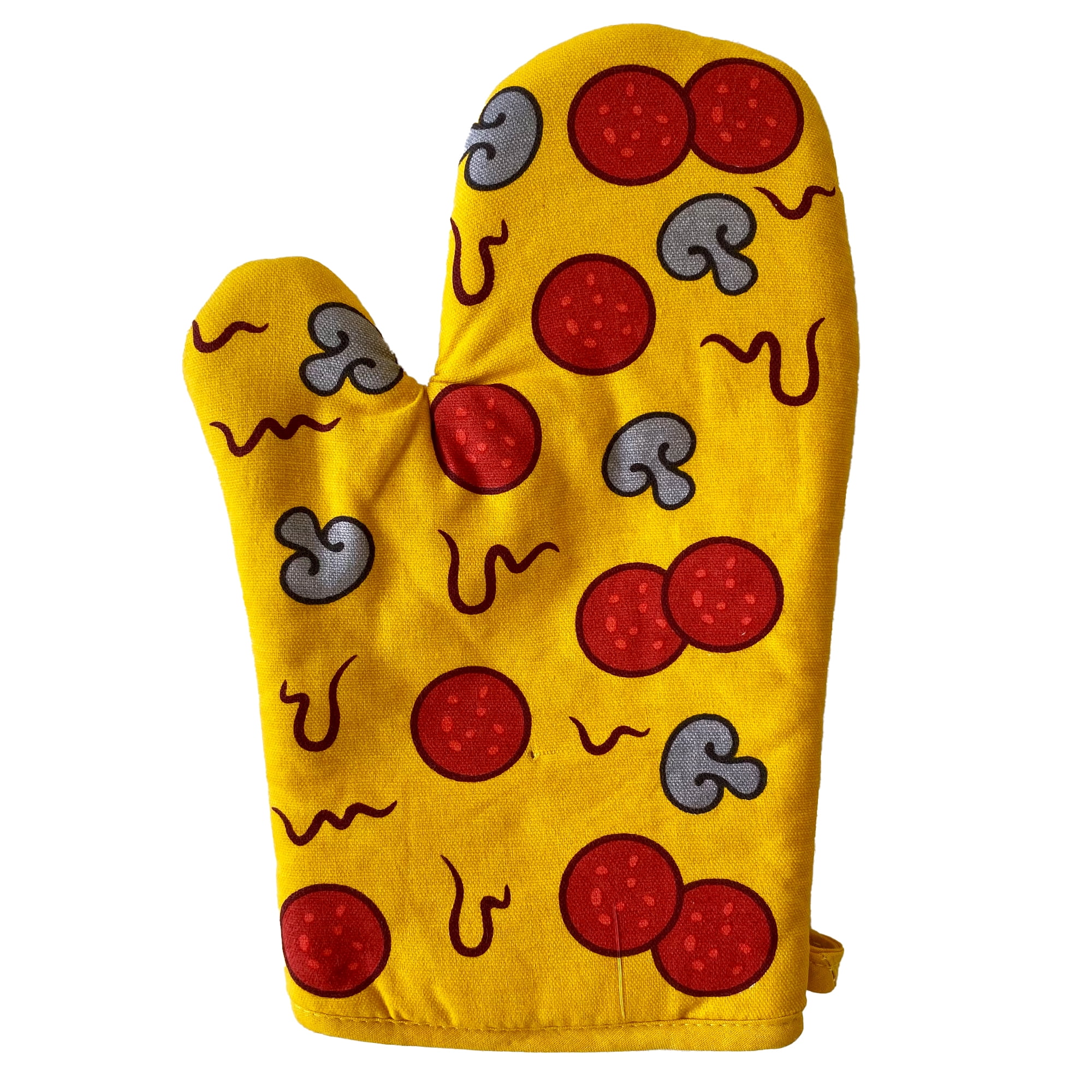 Don't Worry I Ordered Pizza Just In Case Funny Cooking Humor Graphic Novelty  Kitchen Accessories (Oven Mitt + Apron) 