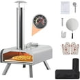thumbnail image 1 of Pizza Oven Outdoor,12" Portable Wood Fired Pizza Oven with Thermometer,Pizza Stone,Pizza Peel,Thermometer and Carry Bag,Stainless Steel Pizza Maker Grill for Backyard or Camping, 1 of 8