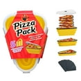 thumbnail image 1 of Pizza Pack® Reusable BPA-Free Silicone Storage Container with 5 Microwavable Trays, Yellow, 1 of 7