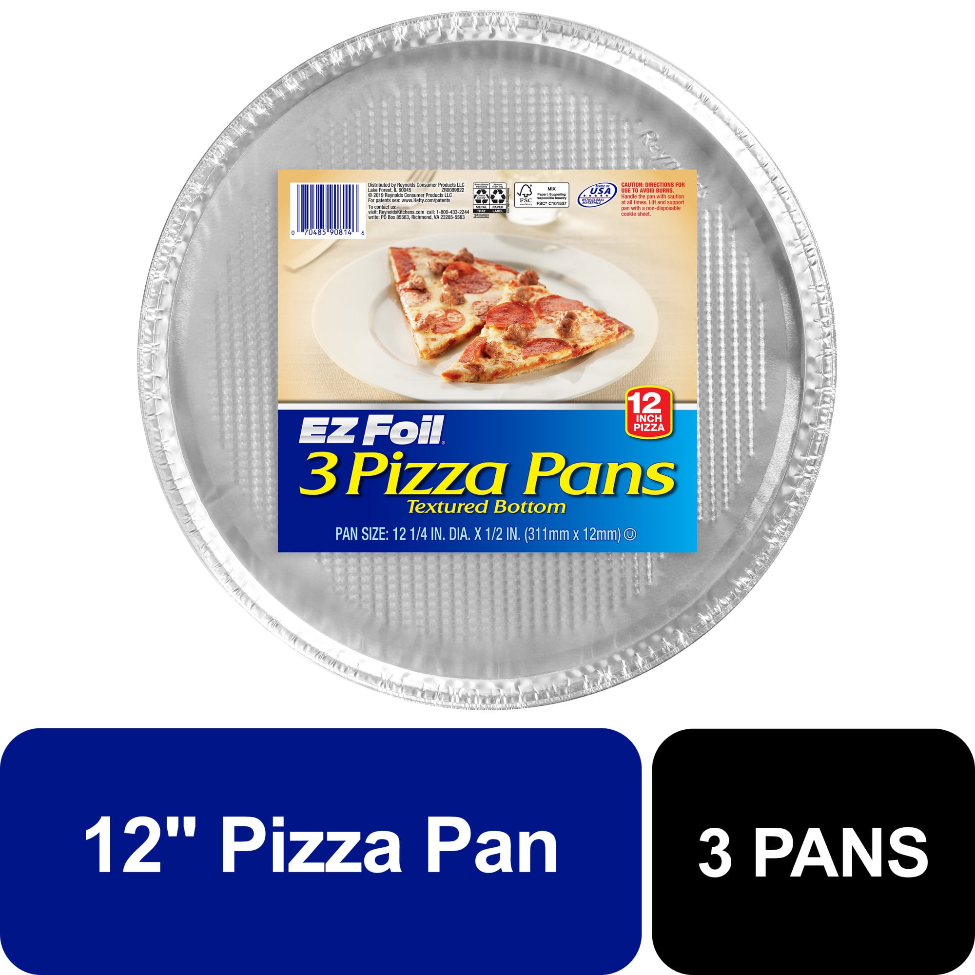 EZ Foil Disposable Pizza Pans, 12 inches, 3 Count