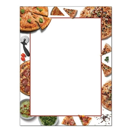 Pizza Party Letterhead Laser & Inkjet Printer Paper - 25 Sheets) (OLH120)
