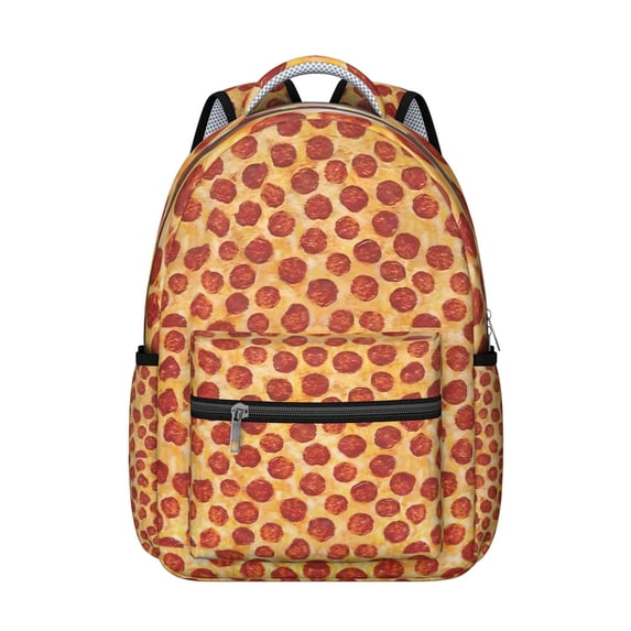 Pizza Pattern Backpack - Durable & Spacious Laptop Bag for Work & Study, Cute Pizza Art, Adjustable Straps, Lightweight & Tough, Great for Pizza Fans