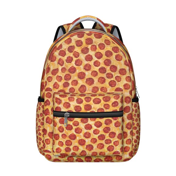 Pizza Pattern Backpack - Durable & Spacious Laptop Bag for Work & Study, Cute Pizza Art, Adjustable Straps, Lightweight & Tough, Great for Pizza Fans