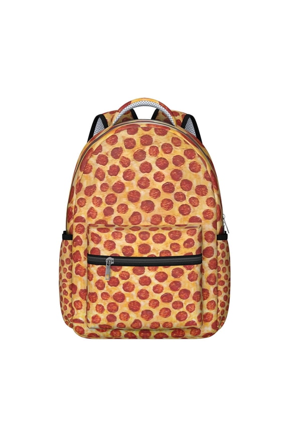 Pizza Pattern Backpack - Durable & Spacious Laptop Bag for Work & Study, Cute Pizza Art, Adjustable Straps, Lightweight & Tough, Great for Pizza Fans