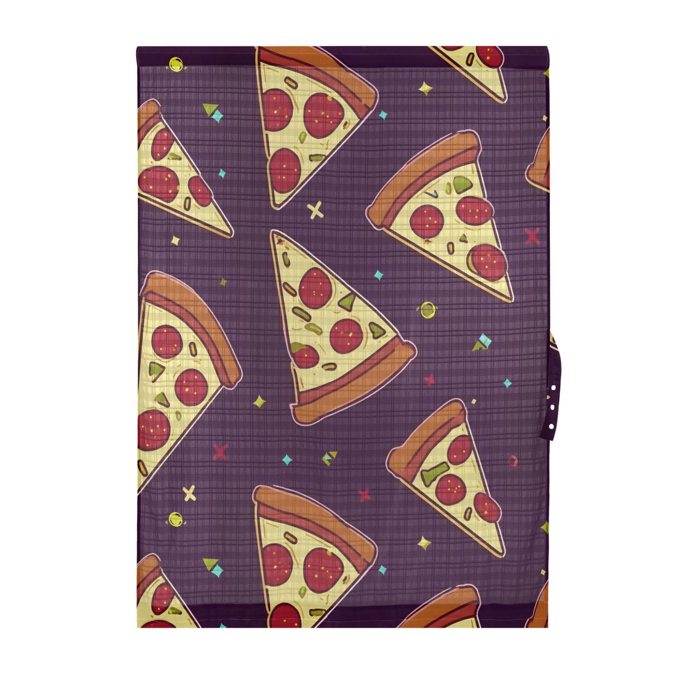 Pizza Pattern Door Curtain Sheer Privacy Light Filtering Window Panel 1 ...