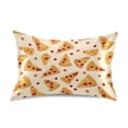 thumbnail image 1 of Pizza Pattern Pillowcase King Size 40''x20'' Satin Double-Sided Print Soft Wrinkle Resistant, 1 of 9