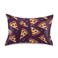 thumbnail image 1 of Pizza Pattern Pillowcase King Size 40''x20'' Satin Double-Sided Print Soft Wrinkle Resistant, 1 of 9