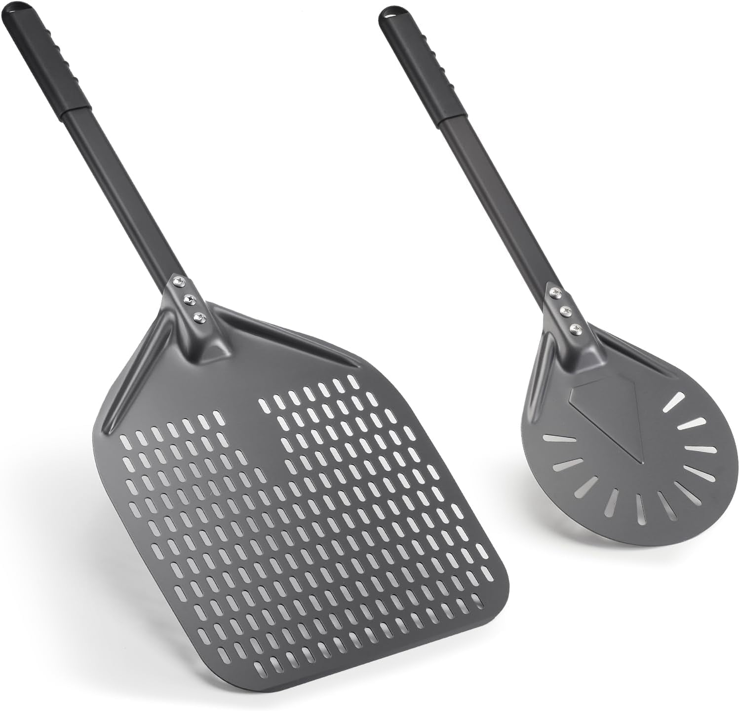 Pizza Peel 14 Inch+9 Inch, Aluminum Metal Pizza Turning Peel ...