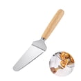 thumbnail image 1 of Pizza Peel with Wooden Handle, Pizza Shovel,10.6" Stainless Steel Serrated Cake Server Spatula, Multi-Purpose Baking Tool, 1 of 6