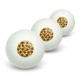 thumbnail image 1 of Pizza Pepperoni Olives Mushrooms Novelty Table Tennis Ping Pong Ball 3 Pack, 1 of 1