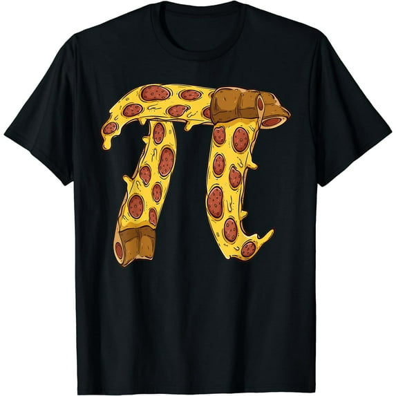 Pizza Pi Funny Pi Day Math Lover Teacher Men Women Black T-Shirts Cotton Short Sleeve Tee