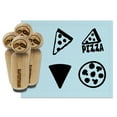 thumbnail image 1 of Pizza Pie Slice Triangle Pepperoni Toppings Rubber Stamp Set for Scrapbooking Crafting Stamping - Small 3/4 Inch, 1 of 7