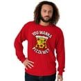 thumbnail image 1 of Pizza Piece Of Me Foodie Sarcastic Plus Size Long Sleeve Graphic Tee Shirt Brisco Brands 2X, 1 of 5