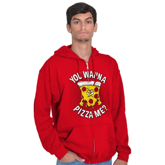 Pizza Piece Of Me Foodie Sarcastic Unisex Plus Size Zip Hoodie Brisco Brands 2X