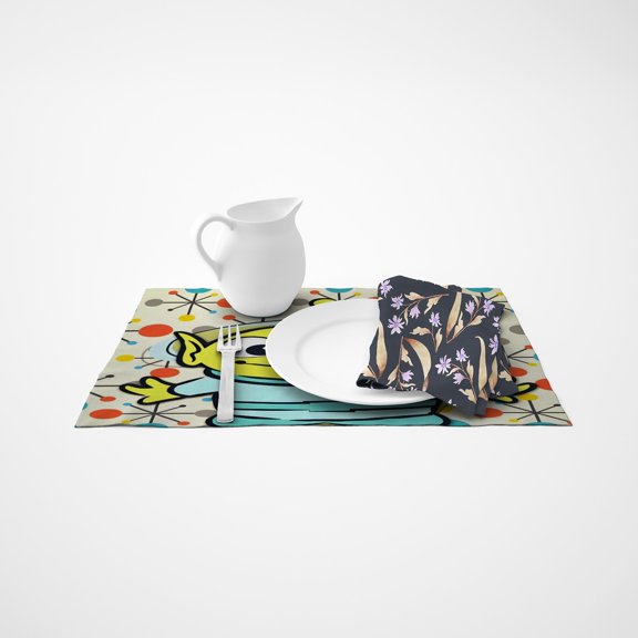 Pizza PlanetAliens 12 17 Inch Linen Placemat High Quality Easy To Clean