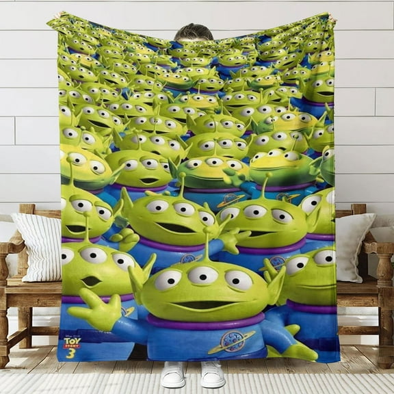 Pizza Planet Aliens Throw Blanket Gifts for Fans Lover Girls Boys Women Present Hoodie Him Bed 50"x60"