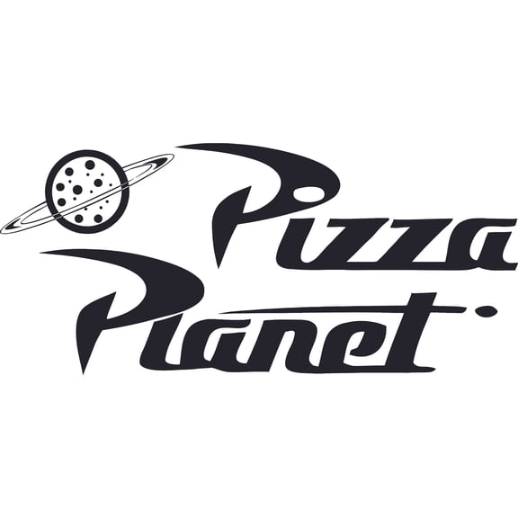 Pizza Planet Toy Story Cartoon Characters Logo Design Decors Wall Sticker Art Design Decal Girls Boys Kids Room Bedroom Nursery Kindergarten Home Decor Stickers Wall Art Vinyl Decoration (40x35 inch)