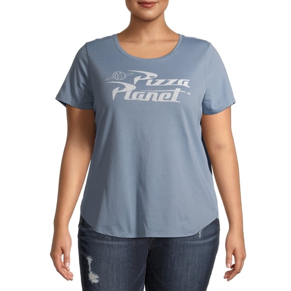 Pizza Planet Women's Plus Size Graphic Short Sleeve T-Shirt