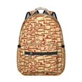 thumbnail image 1 of Pizza Printed Work Backpack - Comfortable & Roomy for Students & Professionals, Fun Pizza Theme, Padded Shoulder Support, Ideal Daily Carry, 1 of 6