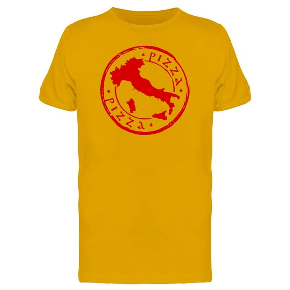 Pizza Quote And Italy Map T-Shirt Men -Image by Shutterstock, Male x-Large