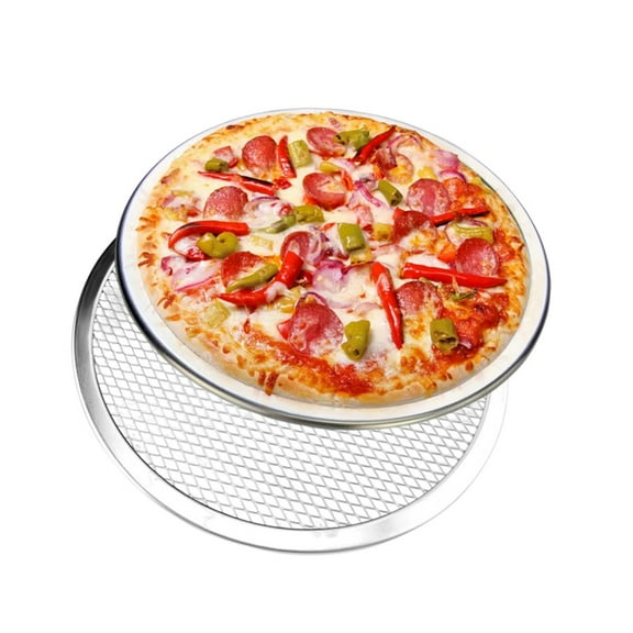 Pizza Screen 12 in, Round Pizza Baking Screen, Pizza Tray, Restaurant-Grade Baking Screen for Oven, Pack of 2
