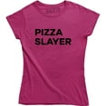 thumbnail image 1 of Pizza Slayer - Black Metal Music Rock Festival Women's Foodie Food T-Shirt, 1 of 4