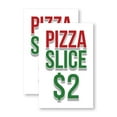 thumbnail image 1 of Pizza Slice $2 (2-Pack) 24 Inch x 36 Inch Vinyl Decals | Sign Insert Peel & Stick Decals Stickers Window Signs | Affordable Pricing, Freshly Baked, Restaurant Promotions | Made in USA, 1 of 3