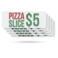 thumbnail image 1 of Pizza Slice $5 Vinyl Decal 5 Pack of 24 Inch x 9 Inch Weatherproof Heavy-Duty Adhesive Backing | Premium Ingredients, Quick Service, Delicious Meals | Made in USA, 1 of 6