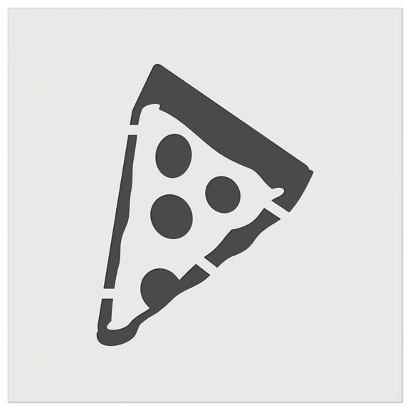 Pizza Slice Abstract DIY Cookie Wall Craft Stencil - 4.5 Inch