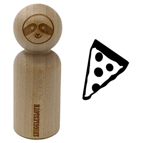 Pizza Slice Abstract Rubber Stamp for Scrapbooking Crafting Stamping - Small 3/4 Inch