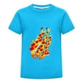 thumbnail image 1 of Pizza Slice Flame Pepperoni Fire Gamer T-Shirt for Kids – Colorful Fire Tee – Soft Cotton Top for Preston Fans Ages 3–14, 1 of 3