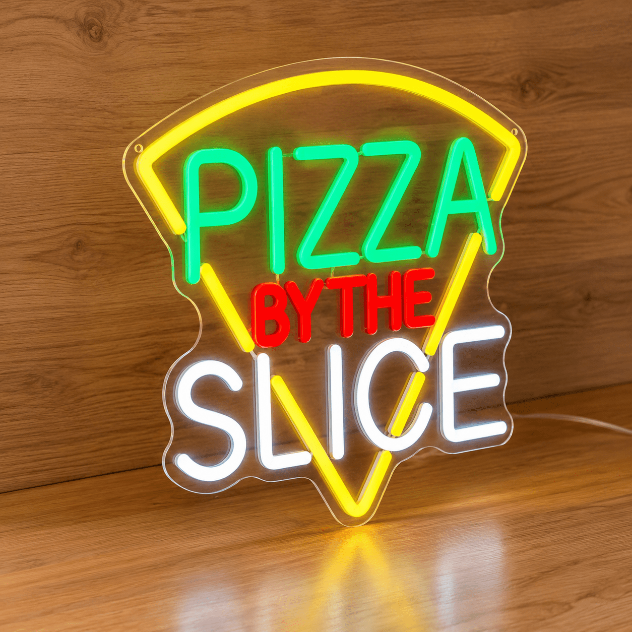 Restaurrant Sign Pizza Slice Neon LED Sign for Restaurant Kitchen Pizzeria Wall Decor ...