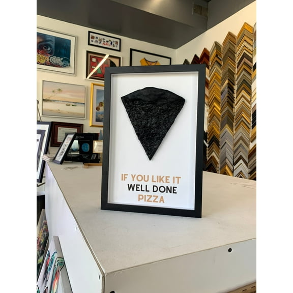 Pizza Slice Picture Framed Custom Text Art