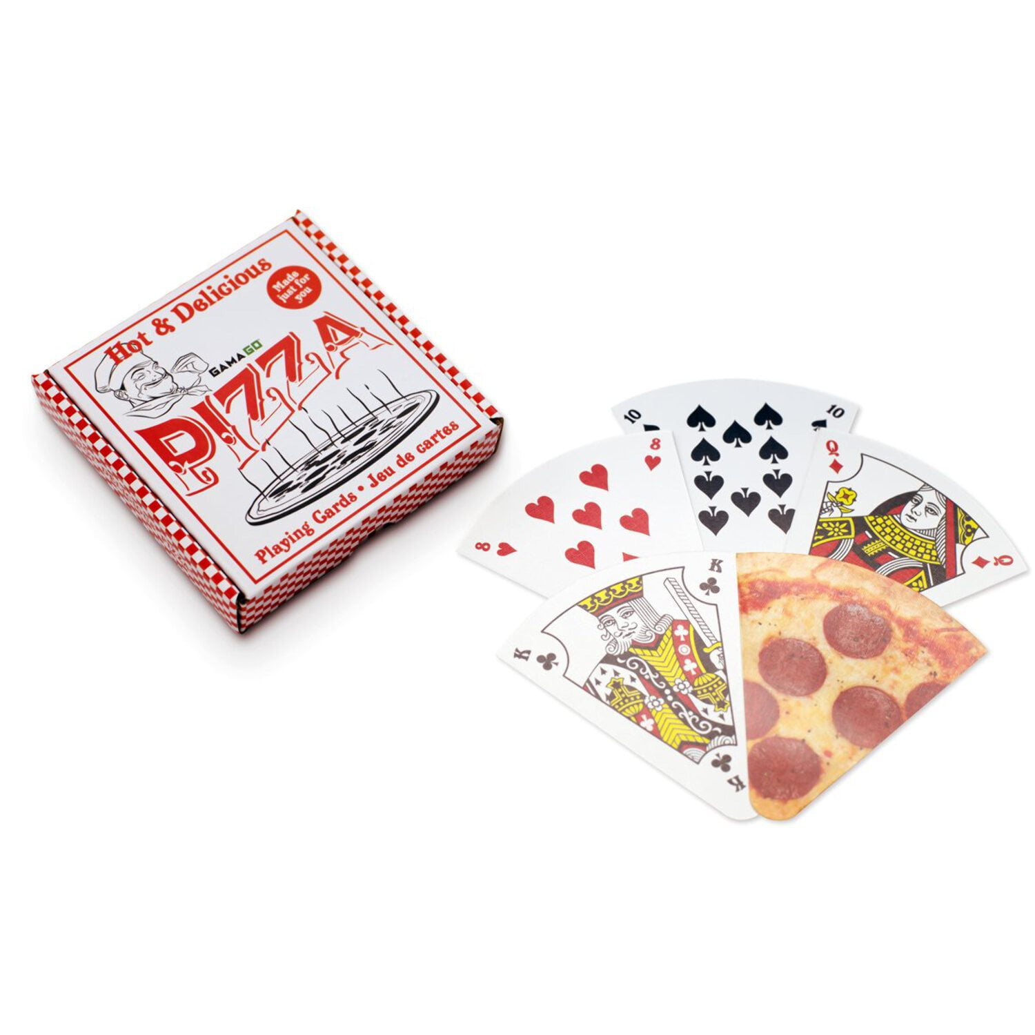 Pizza Slice-Shaped Playing Cards | 52 Card Deck + 2 Jokers