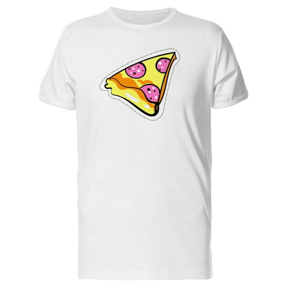 Pizza Slice Sticker Tee Men's -Image by Shutterstock