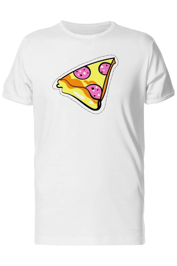 Pizza Slice Sticker Tee Men's -Image by Shutterstock