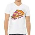 thumbnail image 1 of Pizza Slice V-Neck T-Shirt - Love T-Shirt - Kawaii V-Neck Tee, 1 of 3