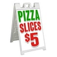 thumbnail image 1 of Pizza Slices $5 (24" X 36") Standard A-Frame Signicade, Includes Decal Applied To Stand, 1 of 4