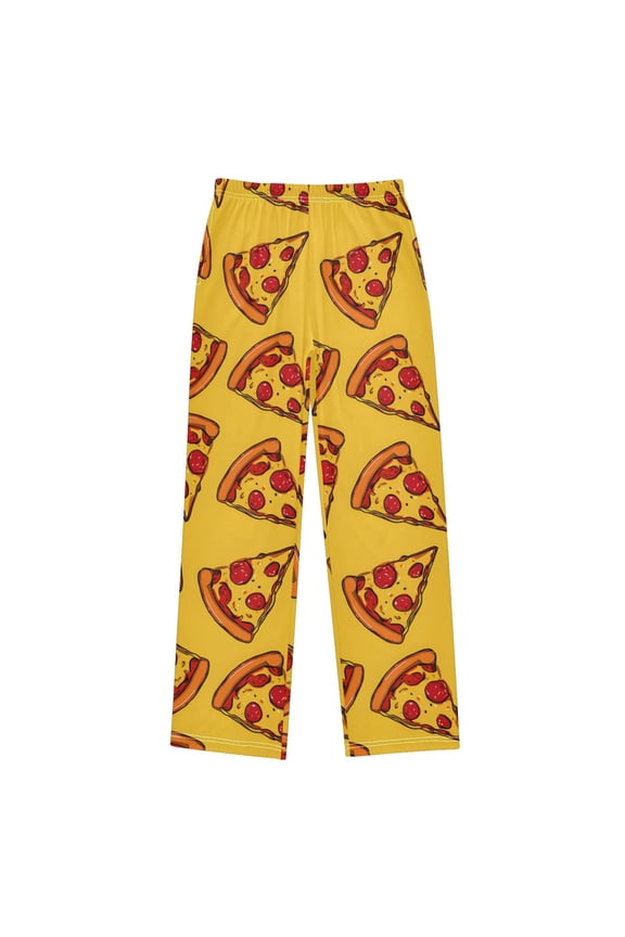 Pizza Slices with Pepperoni Pattern Pajama Pants Soft Lightweight Lounge Pants Bottoms Sleep Pants Warm Comfy