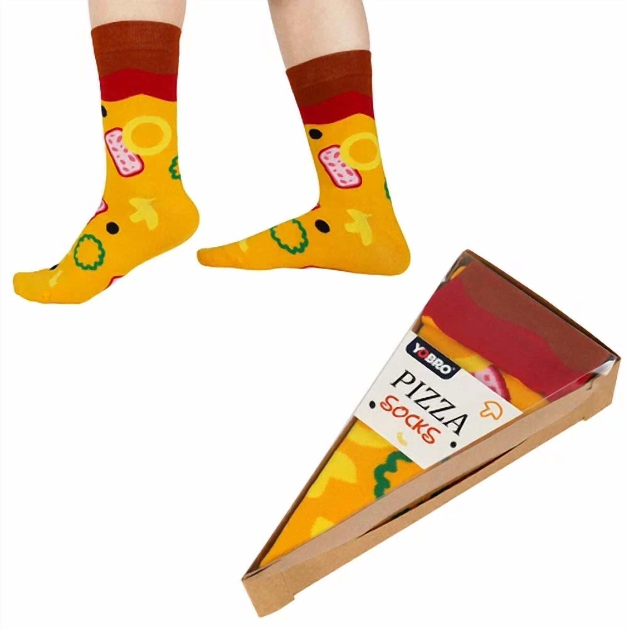 STARK Pizza Socks - Soft Stretchy & Eye Popping Colors - Pizzaholic Fans - Gag Gift
