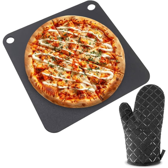 Pizza Steel for Oven - Durable Steel as Alternative to Pizza Stone - Bakings, Steel Platform with Finger Hole for Baking Pizza and Bread