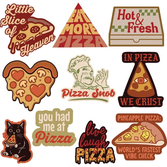 Pizza Sticker Extra Large Stickers for Adults Funny Food Adhesives with Memes