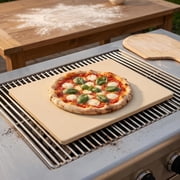 Pizza Stone 23.6 x 15.7 x 0.6 Rectangular Cooking Stone for Grill Heavy Duty Cordierite Bread Pan, Ideal for Baking Several Crispy Pizzas Bread