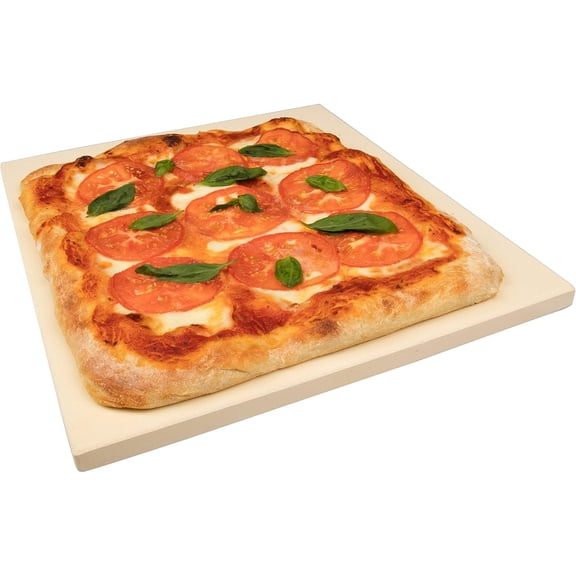 Pizza Stone for Oven, Grill BBQ- Extra Thick 5/8"  Rectangular Baking Stone for Better Holiday Cooking- 16" x 14" Pan- Holds High Temp For Crispy Crust- Kitchen Essential Xmas Gift